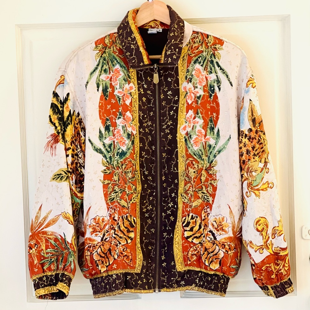 Vintage FUDA INT’L Baroque Style Bomber Jacket.